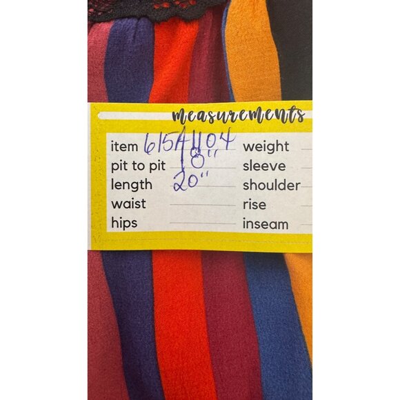 ZARA TRF Multicolor Striped Sleeveless Camisole With Black Lace Detail - Picture 13 of 15